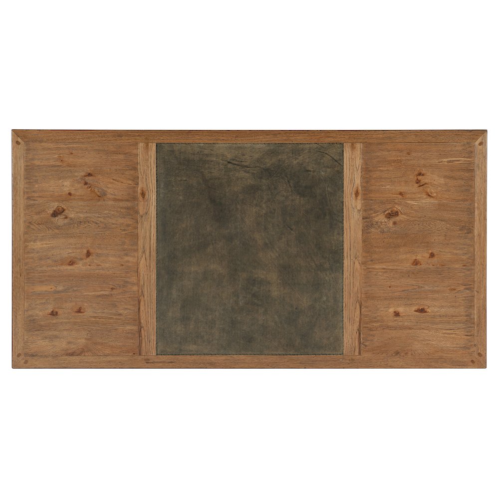 Hooker Furniture Big Sky Wood and Metal Executive Desk in Brown. Picture 5