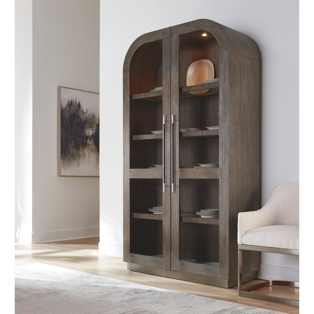 Modern Mood Wood-Framed Display Cabinet in Brown by Hooker Furniture. Picture 8