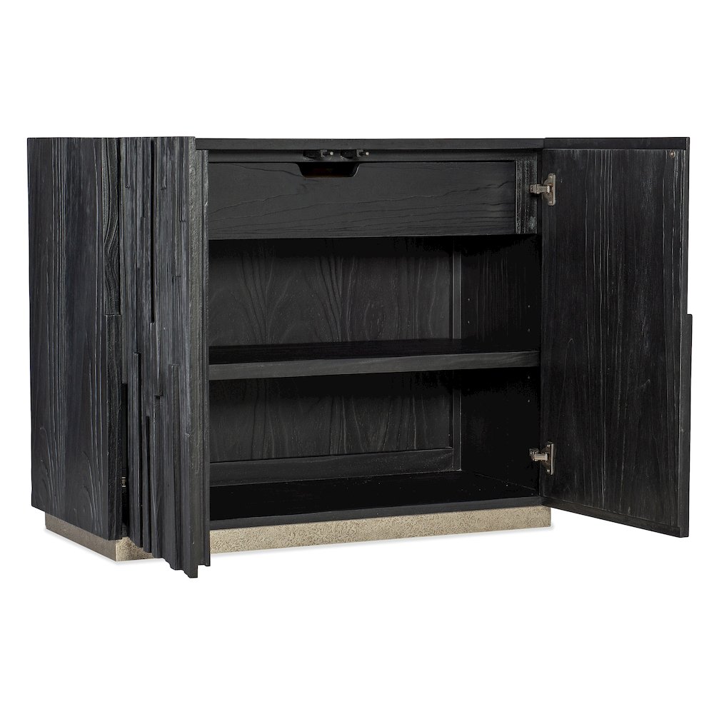 Hooker Furniture Chapman Veneers Shou Sugi Ban Accent Chest in Black. Picture 2