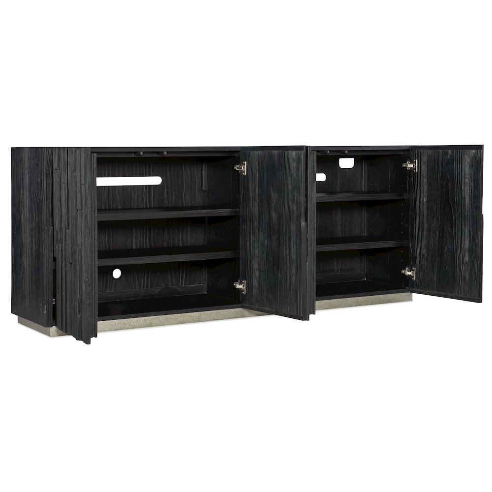 Hooker Furniture Chapman Wood Shou Sugi Ban Entertainment Console in Black. Picture 2