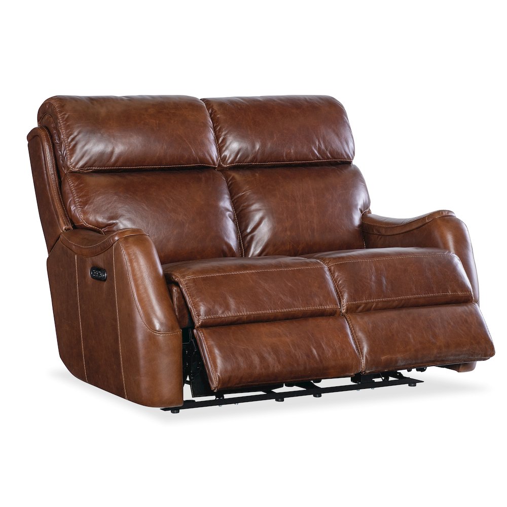 Harlan Zero Gravity Power Loveseat in Brown by Hooker Furniture. Picture 4