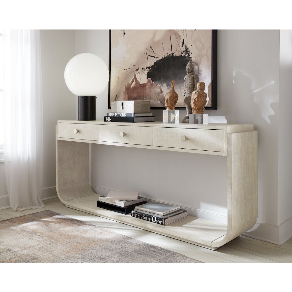 Modern Mood Wood Console Table in Natural by Hooker Furniture. Picture 7