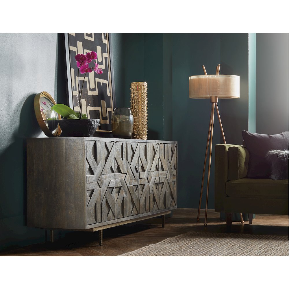 Commerce & Market Layers Credenza in Brown Wood by Hooker Furniture. Picture 6