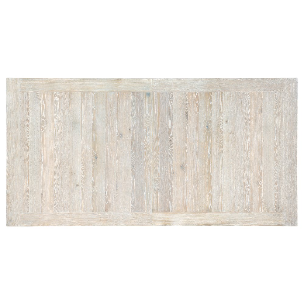 Serenity Topsail Rectangle Dining Table with 2-18in Leaves in White Wood. Picture 3