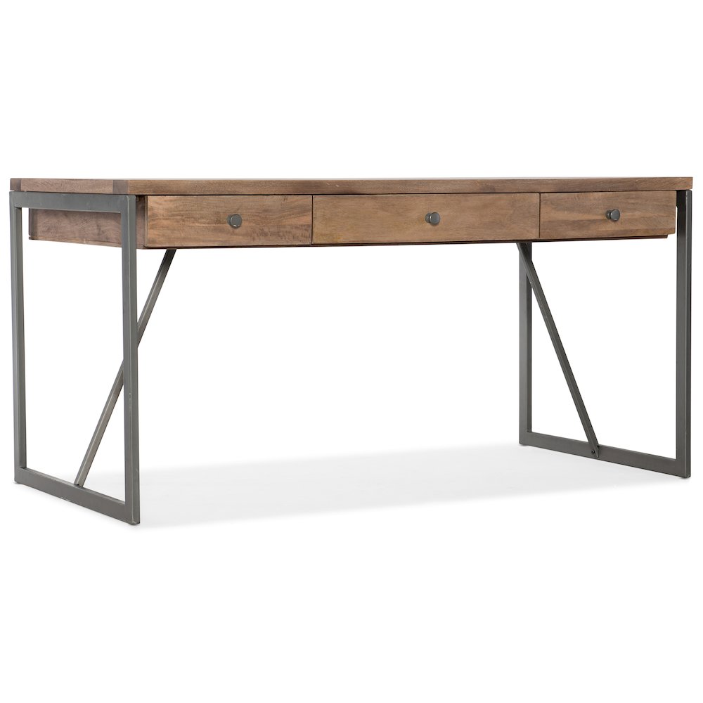 Hooker Furniture Writing Desk in Medium Wood and Gray. Picture 1