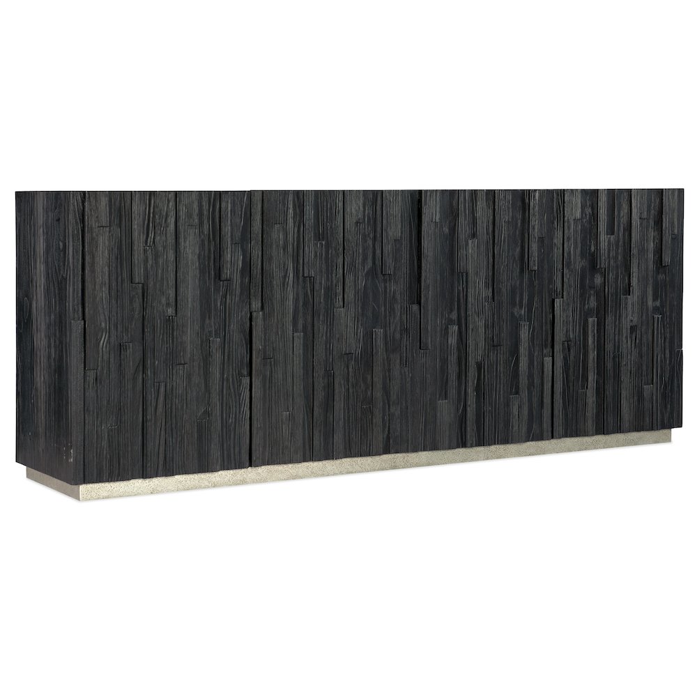 Hooker Furniture Chapman Wood Shou Sugi Ban Entertainment Console in Black. Picture 1
