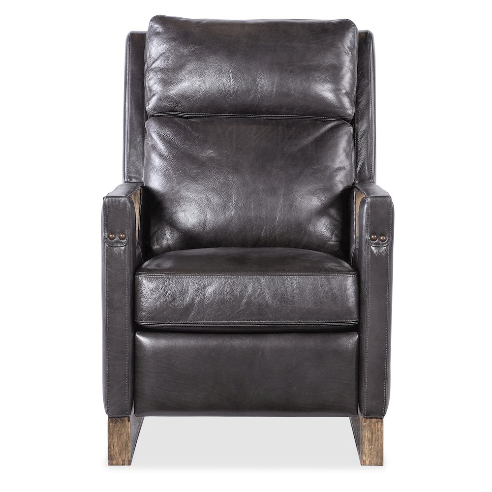 Relic Power Recliner w/Power Headrest in Black Leather by Hooker Furnishings. Picture 6