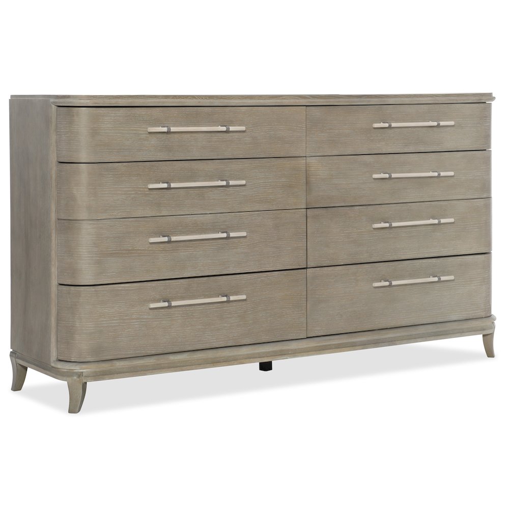 Affinity 8-Drawer Wood Bedroom Dresser in Gray by Hooker Furniture. Picture 1
