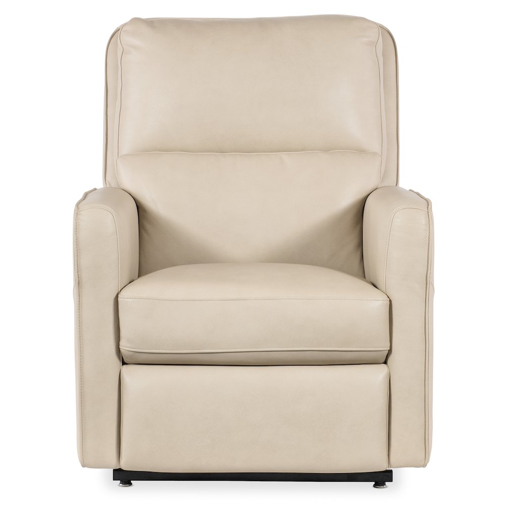 Flynn Power Recliner w/ Pwr Headrest Lumbar and Lift in Beige Leather by Hooker. Picture 7