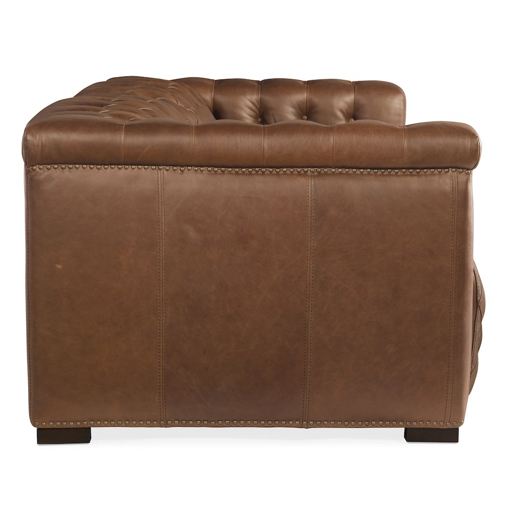 Savion 2 over 2 Sofa with Power Recline & Power Headrest in Brown Leather. Picture 4