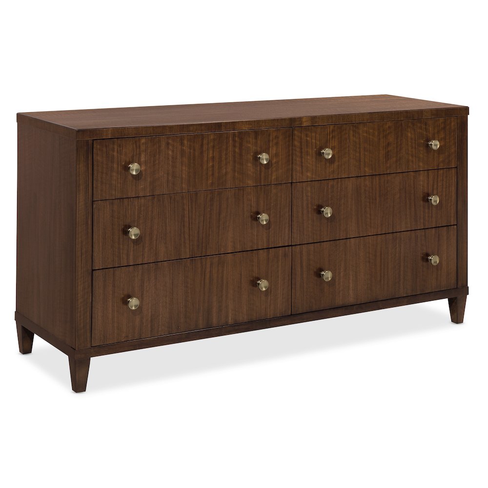 Archives Six-Drawer Dresser in Dark Natural Wood Finish by Hooker Furnishings. Picture 1