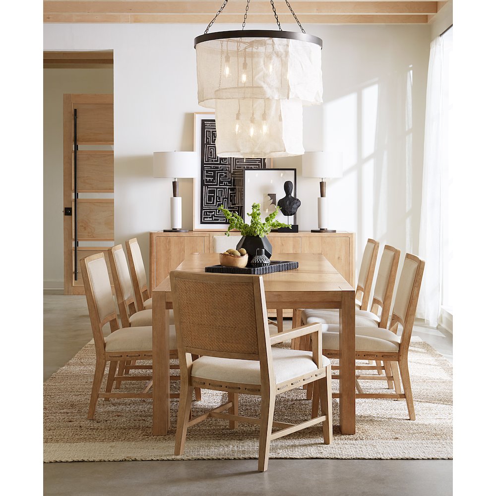 Retreat Rectangle Wood Dining Table w/ 22in leaf in Beige by Hooker Furniture. Picture 8