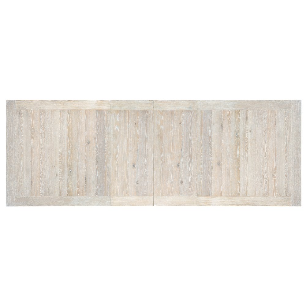 Serenity Topsail Rectangle Dining Table with 2-18in Leaves in White Wood. Picture 5