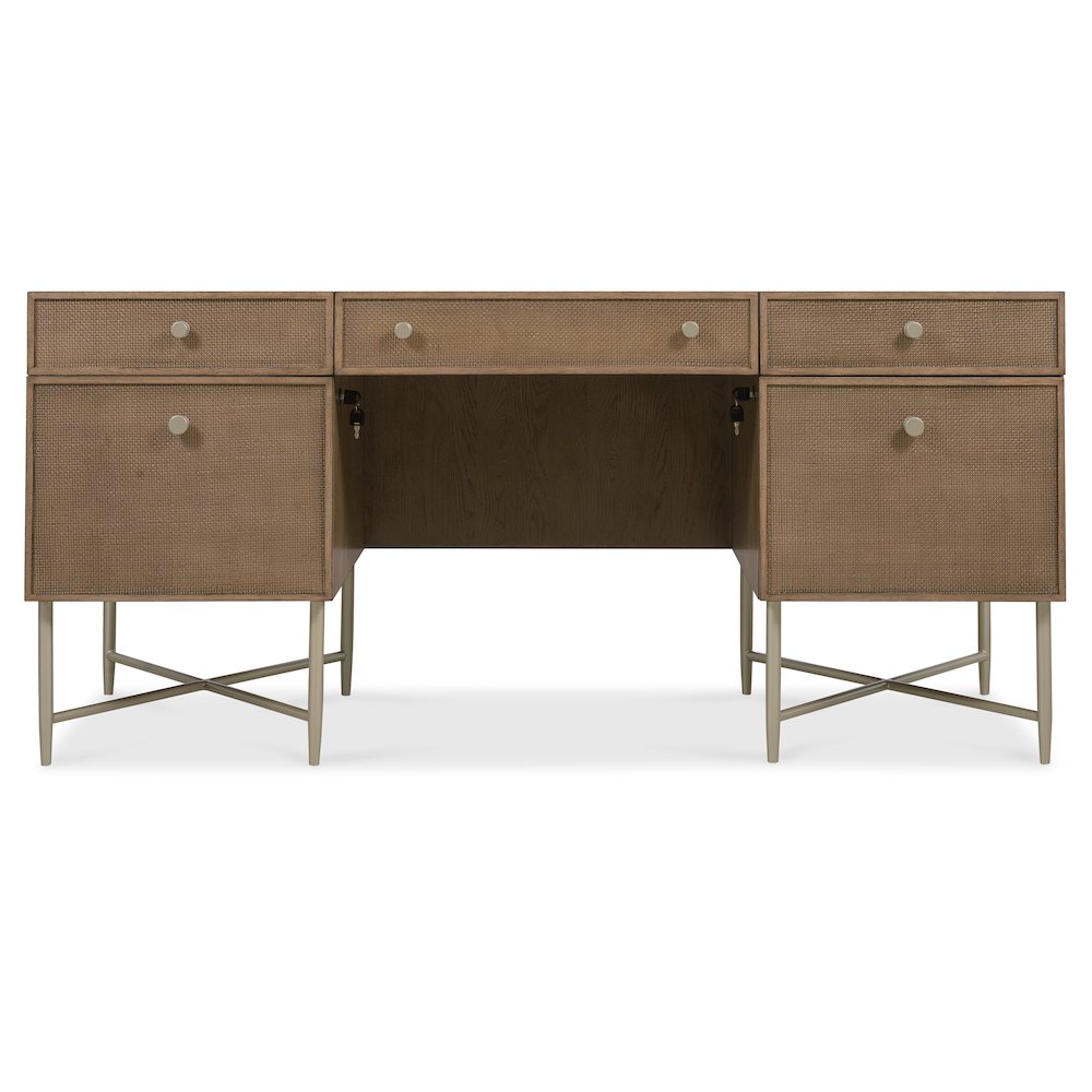 Sonnet Executive Desk in Medium Brown Wood by Hooker Furnishings. Picture 4