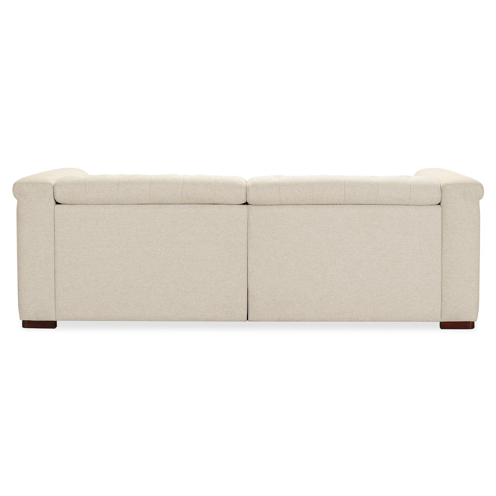 Savion Deux Beige Fabric Sofa with Power Recliners and Power Headrests. Picture 3