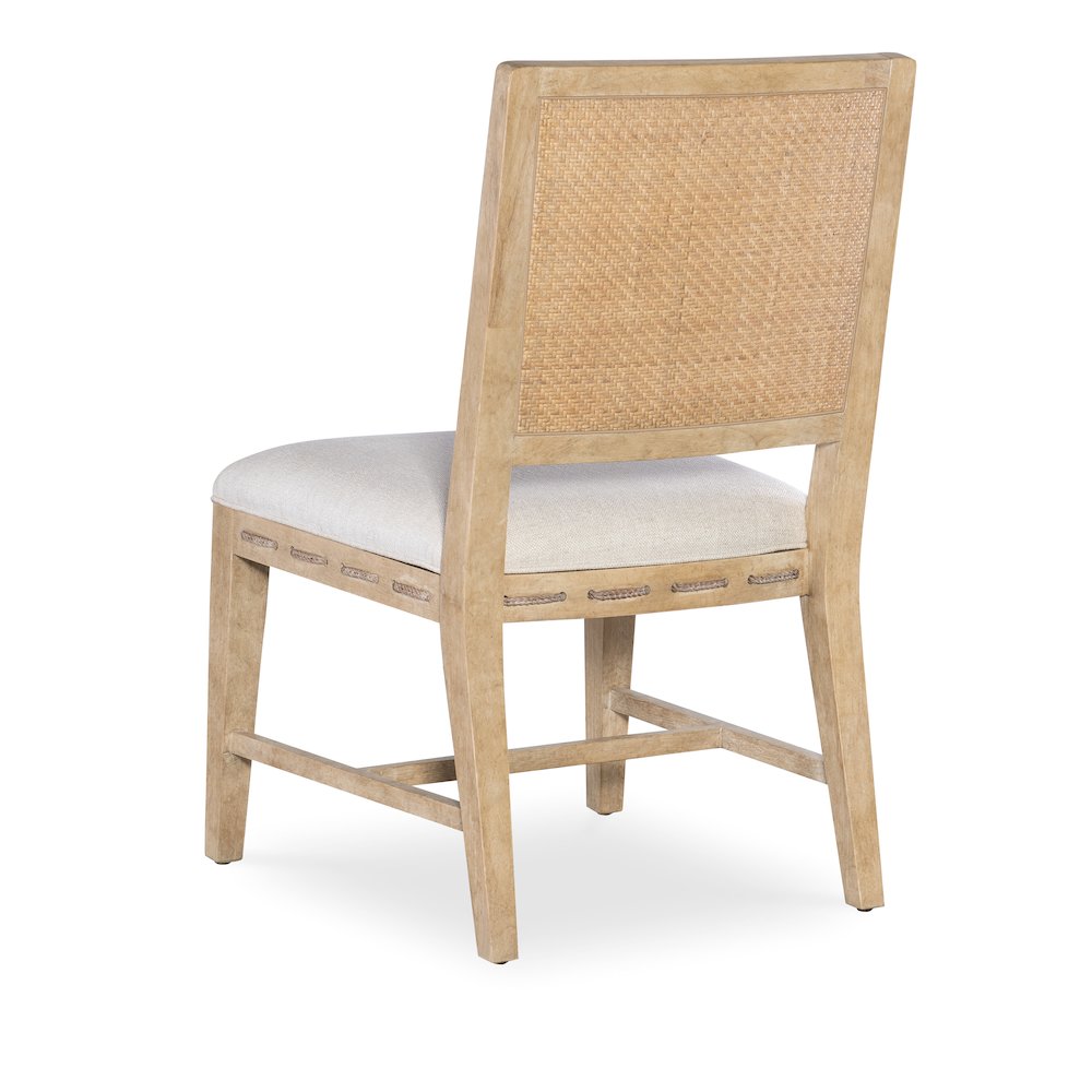 Retreat Cane Back Fabric Upholstered Side Chair in Beige by Hooker Furniture. Picture 2