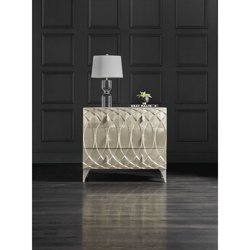 Hooker Furniture Living Room Melange Mathilda Three Drawer Chest. Picture 3