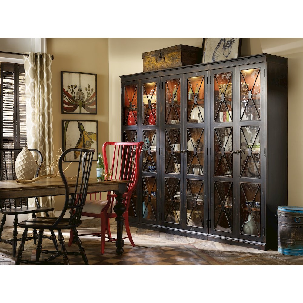 Sanctuary Two-Door Thin Display Cabinet - Ebony. Picture 4