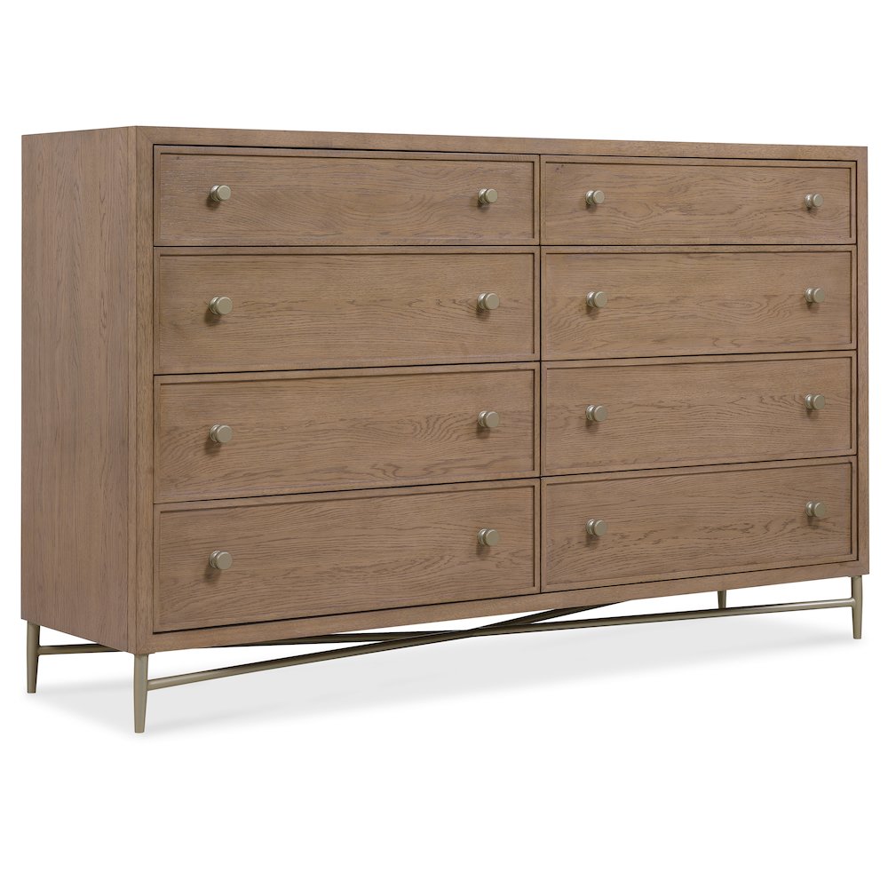 Sonnet Eight-Drawer Dresser in Medium Brown Wood by Hooker Furnishings. Picture 1
