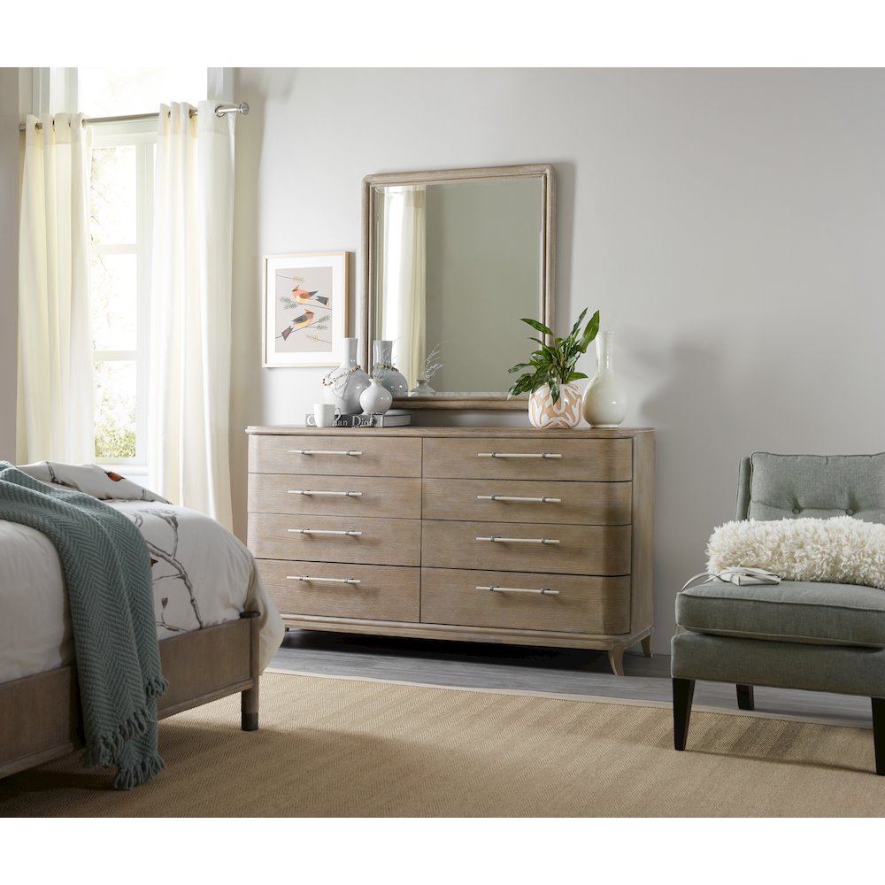 Affinity 8-Drawer Wood Bedroom Dresser in Gray by Hooker Furniture. Picture 4