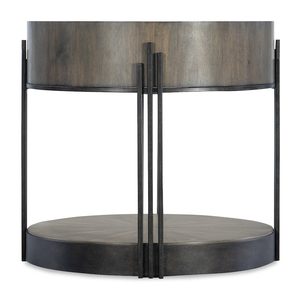 Hooker Furniture Commerce and Market Skyline Wood Side Table in Brown. Picture 2