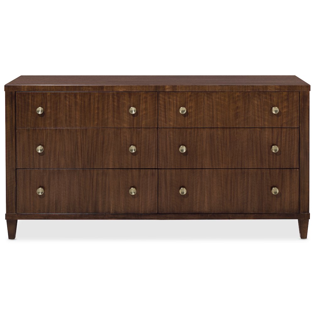 Archives Six-Drawer Dresser in Dark Natural Wood Finish by Hooker Furnishings. Picture 3