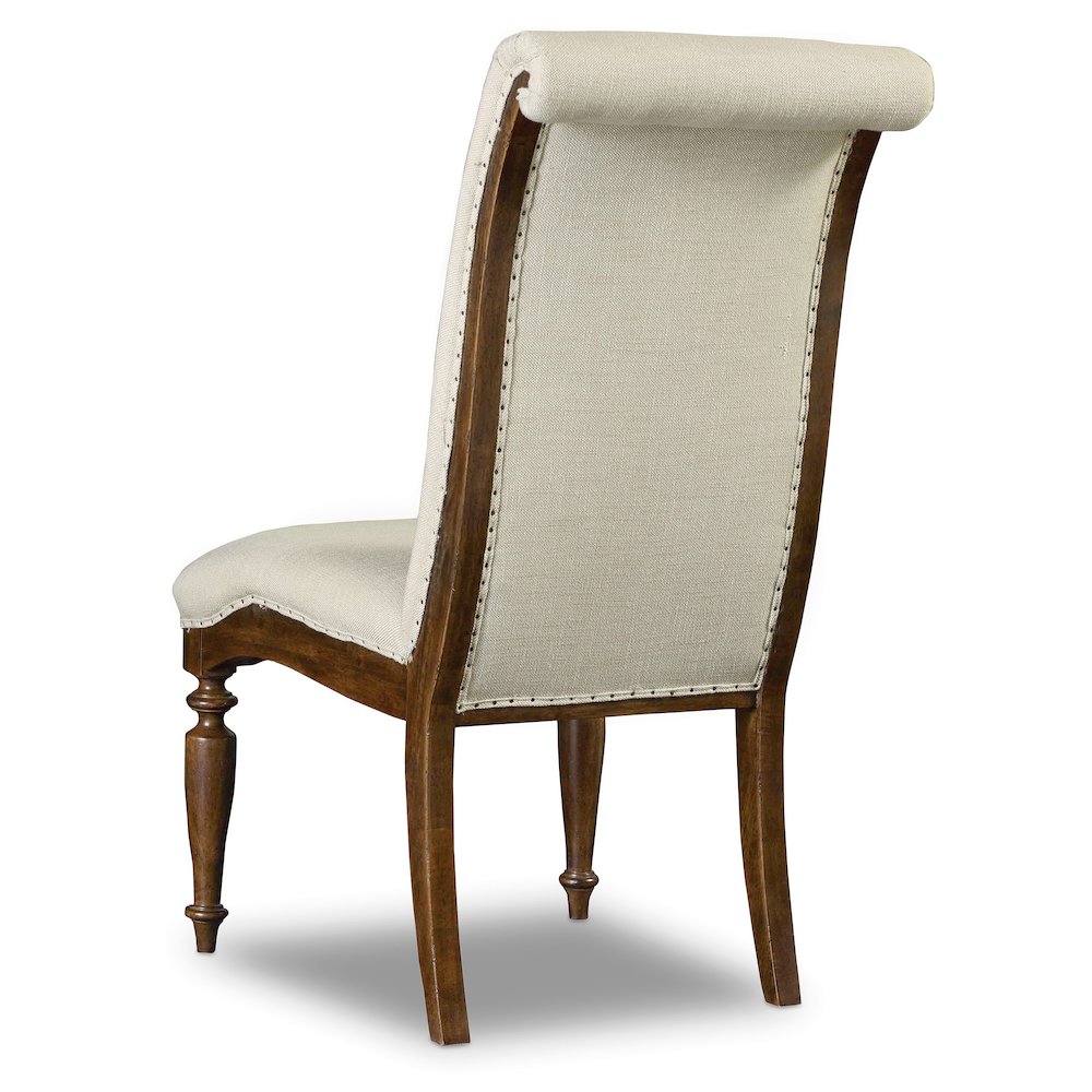 Hooker Furniture Archivist Upholstered Armless Dining Chair in Pecan. Picture 2