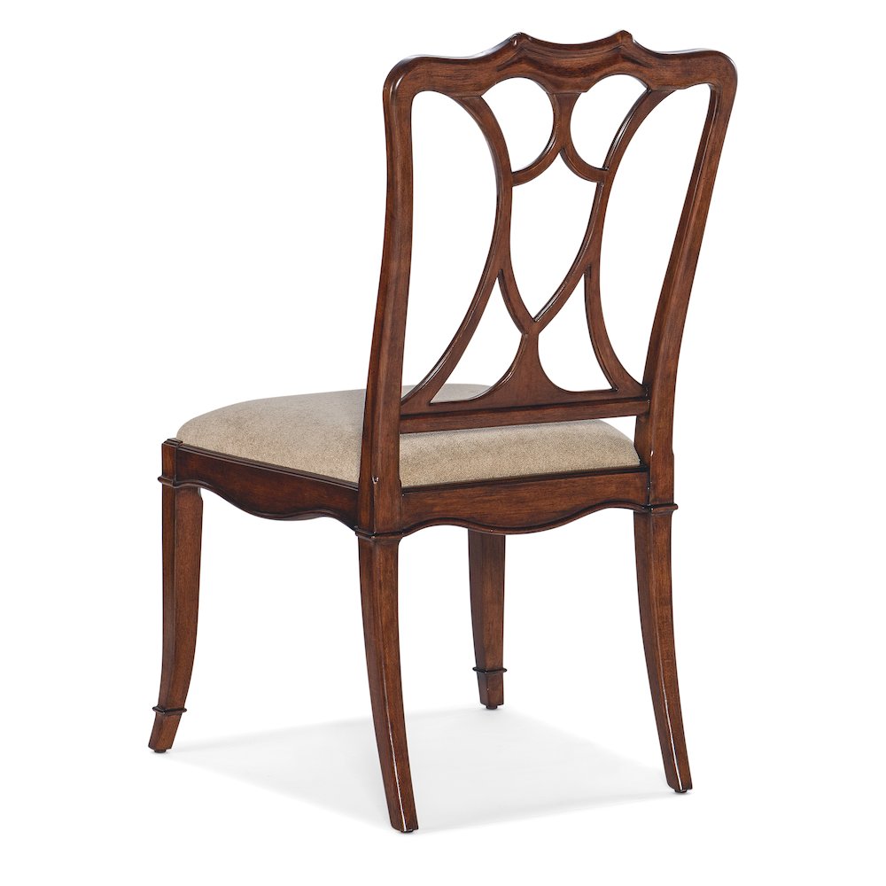 Hooker Furniture Charleston Fabric Upholstered Side Chair in Cherry Brown. Picture 2