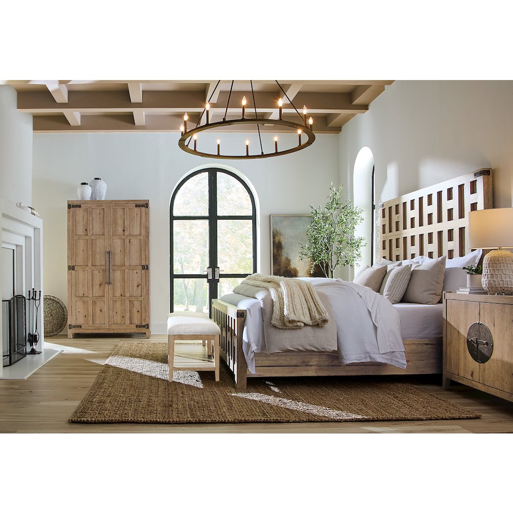 Vineyard Row Wardrobe in Light Natural Wood by Hooker Furnishings. Picture 6