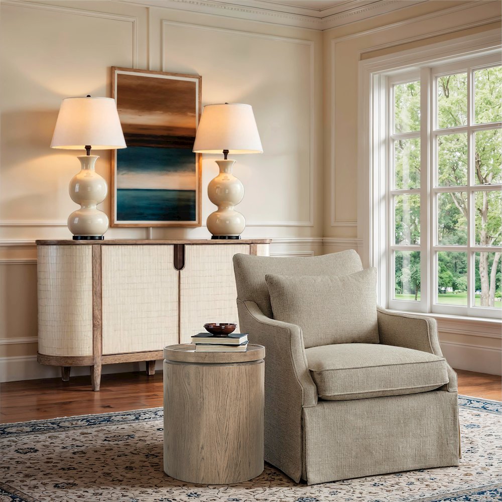 Melange Arbor Wood Credenza in Natural with Canvas Crackle by Hooker Furniture. Picture 7