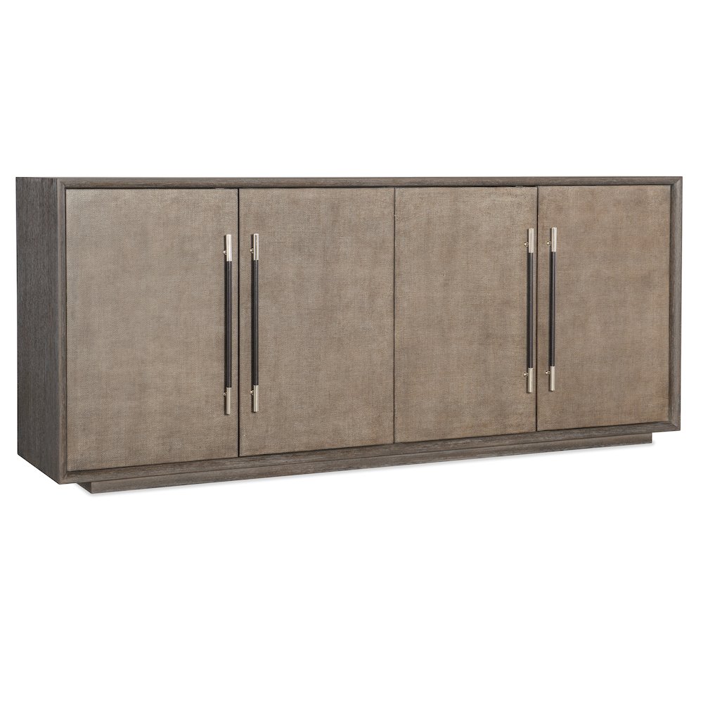 Modern Mood Wood Entertainment Console in Brown by Hooker Furniture. Picture 1