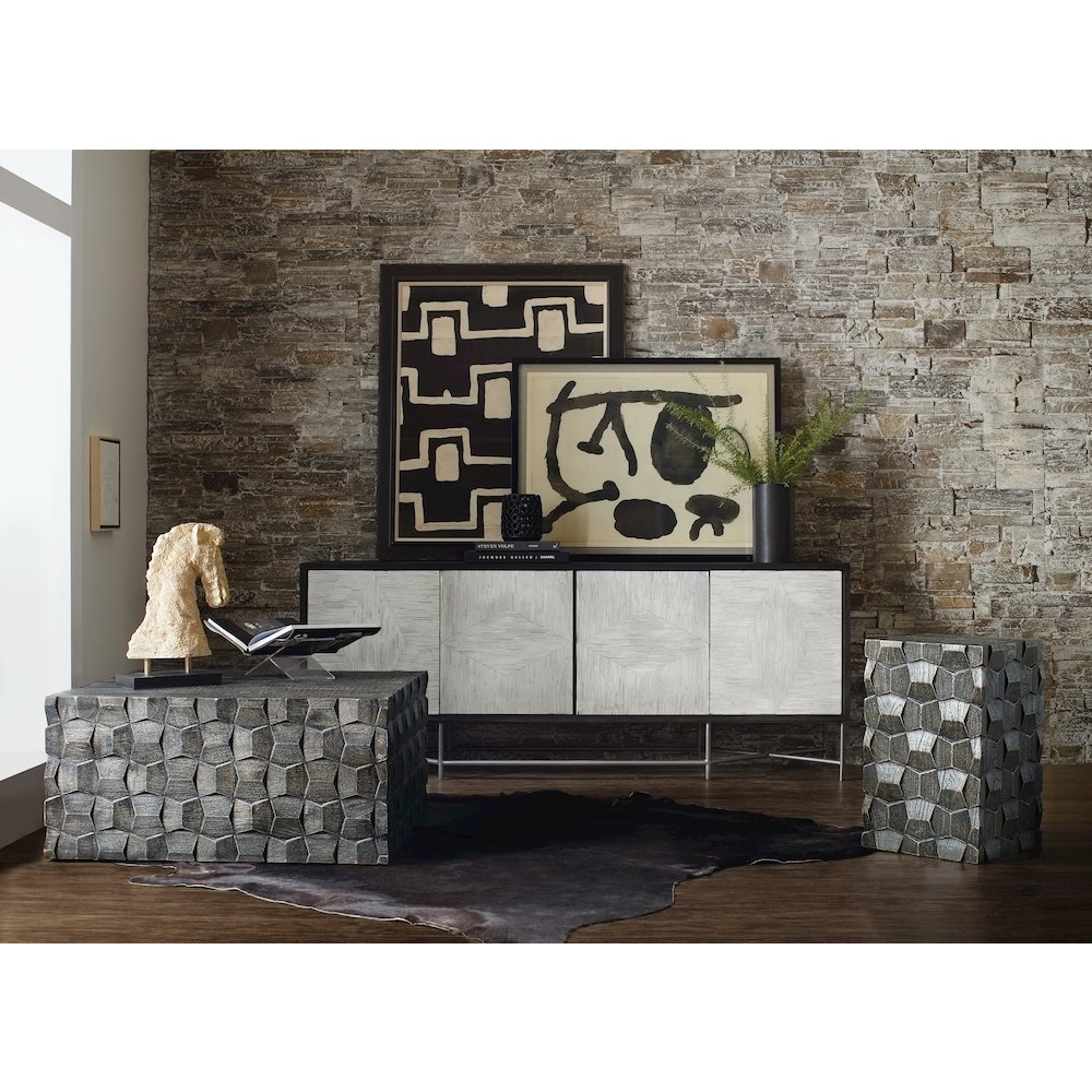Hooker Furniture Commerce and Market Fine Lines Wood Credenza in White. Picture 7