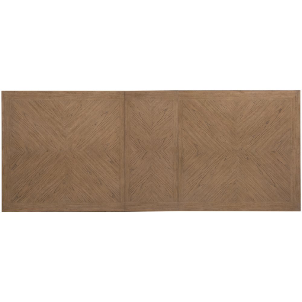 Sonnet Rectangle Dining Table w/ 18" Leaf in Medium Brown Wood by Hooker. Picture 6