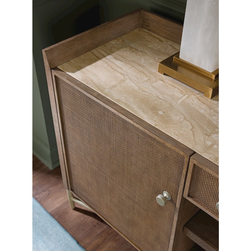 Sonnet Media Credenza in Medium Brown Wood by Hooker Furnishings. Picture 6