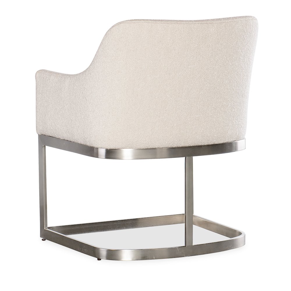 Modern Mood Upholstered Arm Chair w/ Metal Base in Pewter by Hooker Furniture. Picture 2