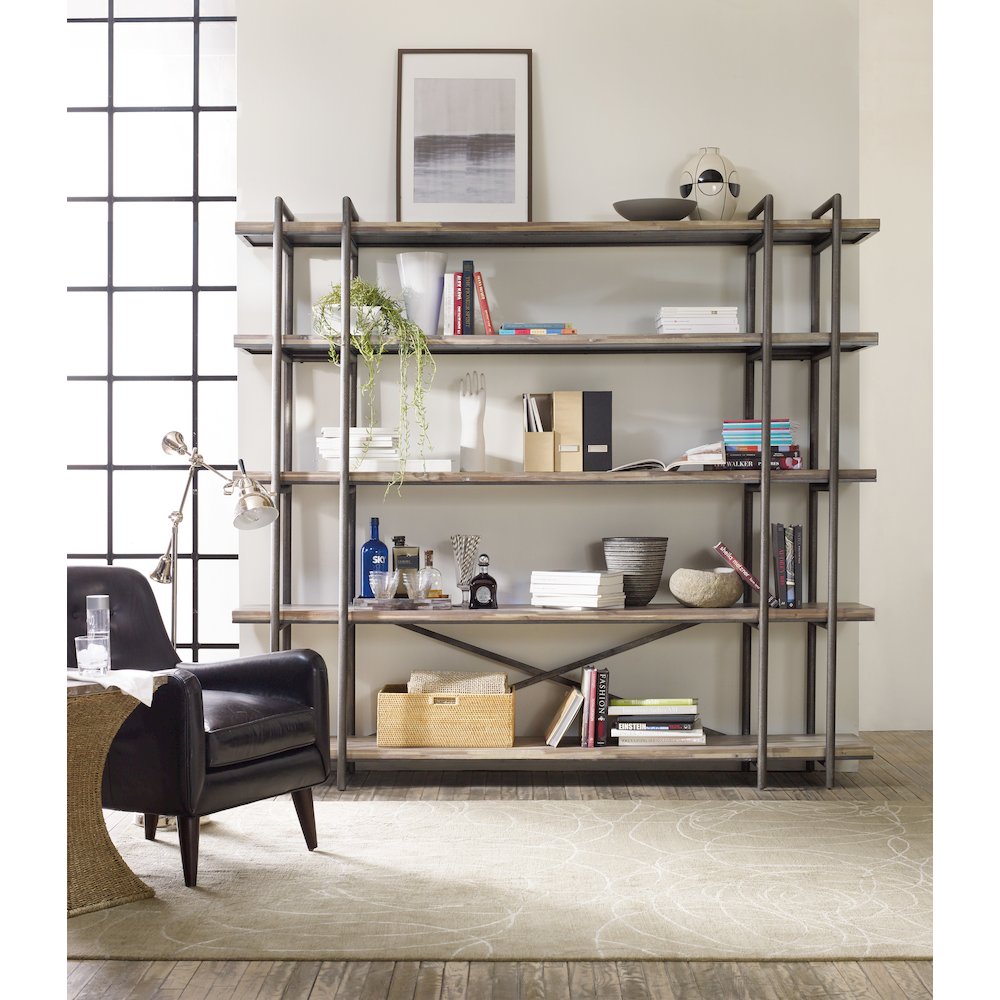 Hooker Furniture Home Office Studio 7H Scaffold Entertainment Center Light Wood. Picture 2