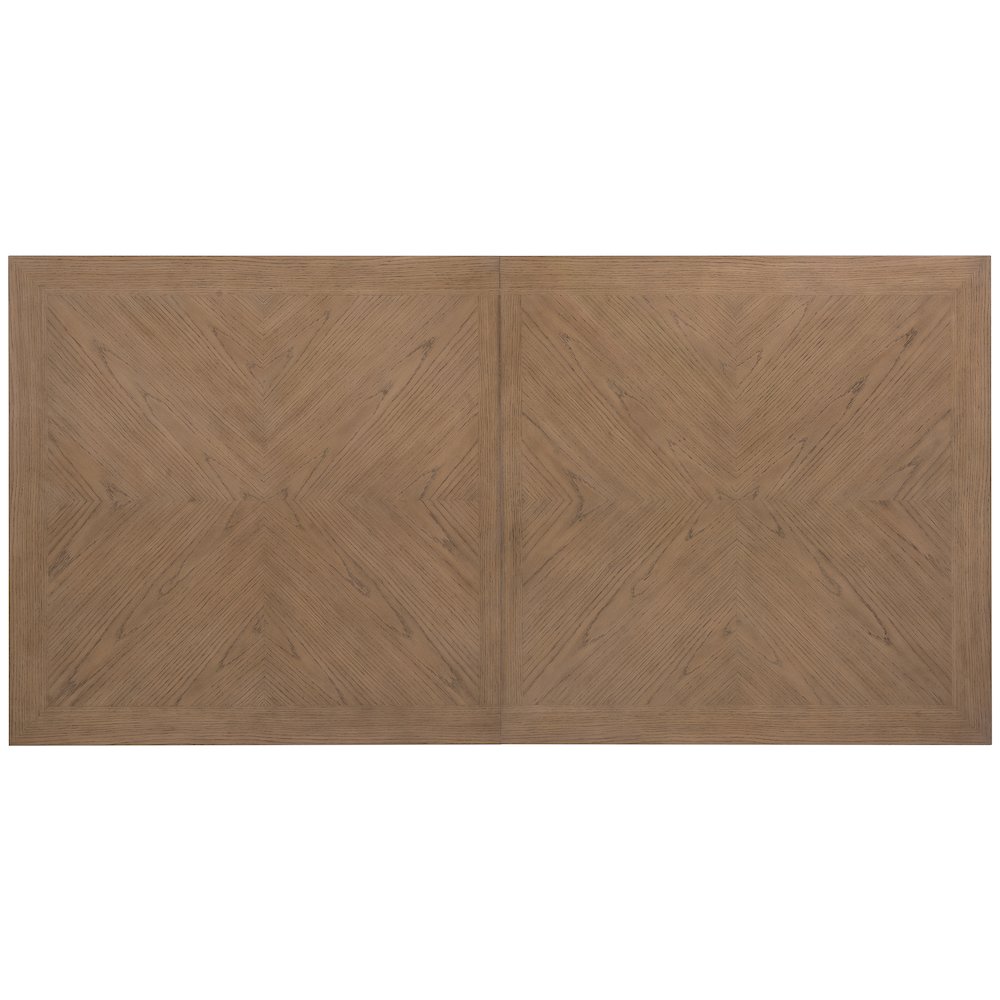 Sonnet Rectangle Dining Table w/ 18" Leaf in Medium Brown Wood by Hooker. Picture 5