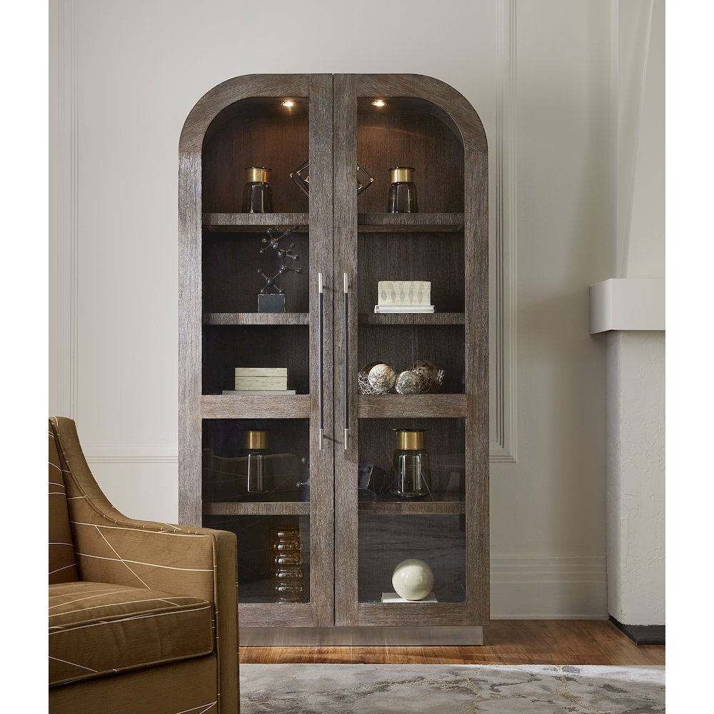 Modern Mood Wood-Framed Display Cabinet in Brown by Hooker Furniture. Picture 9
