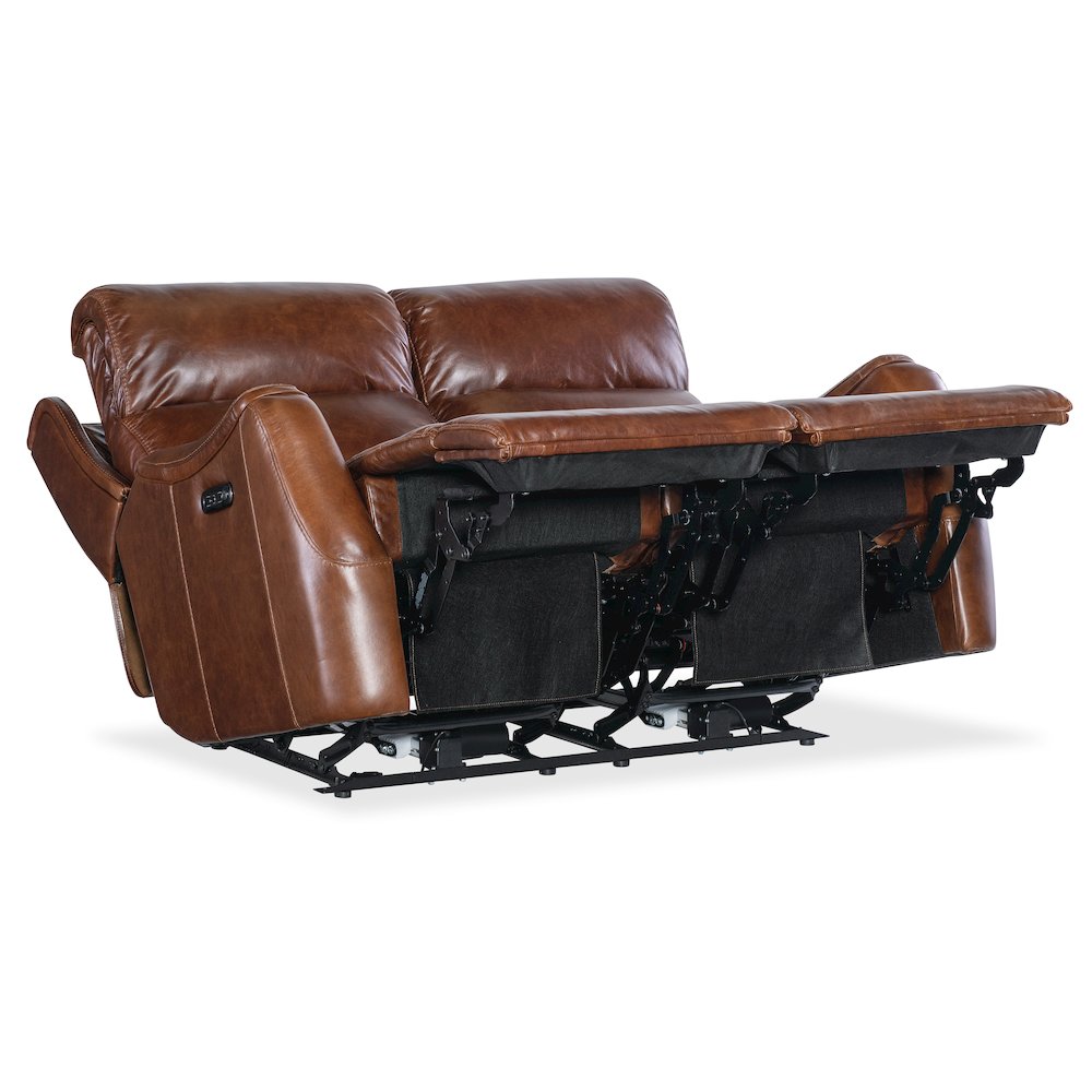 Harlan Zero Gravity Power Loveseat in Brown by Hooker Furniture. Picture 3