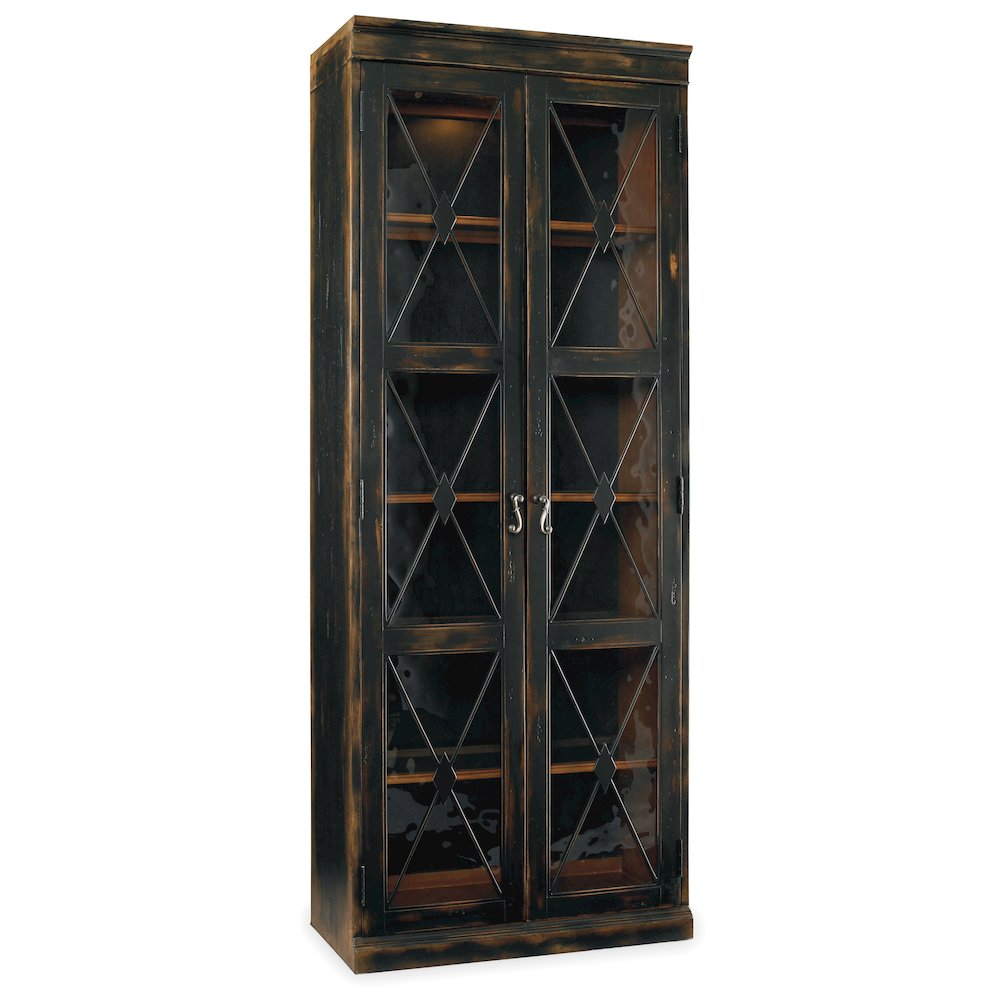 Sanctuary Two-Door Thin Display Cabinet - Ebony. Picture 1