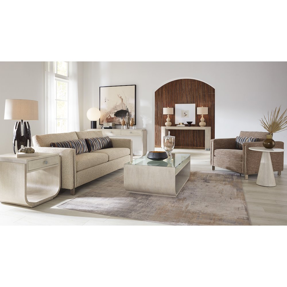 Modern Mood Round Marble Top Accent Table in Natural by Hooker Furniture. Picture 5