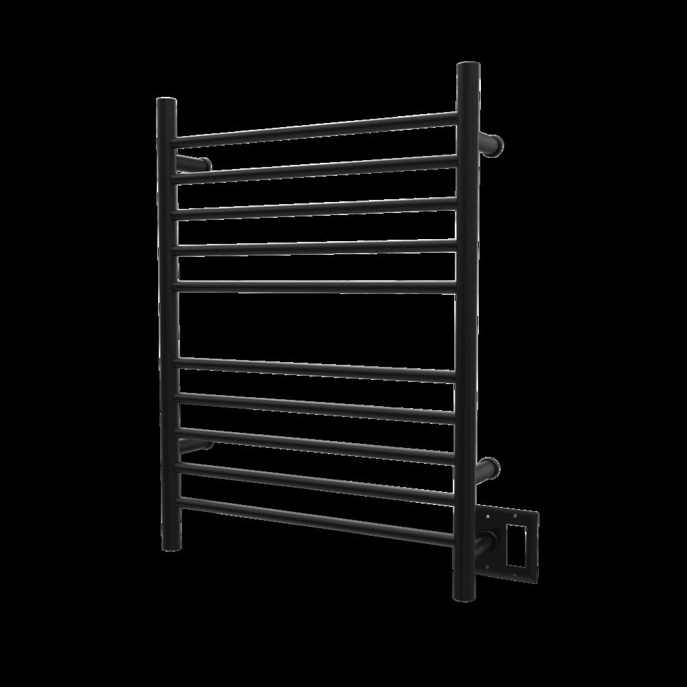 Radiant Hardwired + Plug-in Combo Straight 10 Bar Towel Warmer in Matte Black. Picture 9