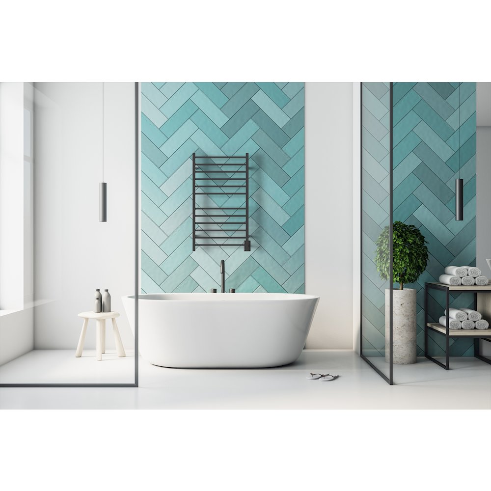 Radiant Large Square Hardwired + Plug-in Combo 12 Bar Towel Warmer. Picture 9