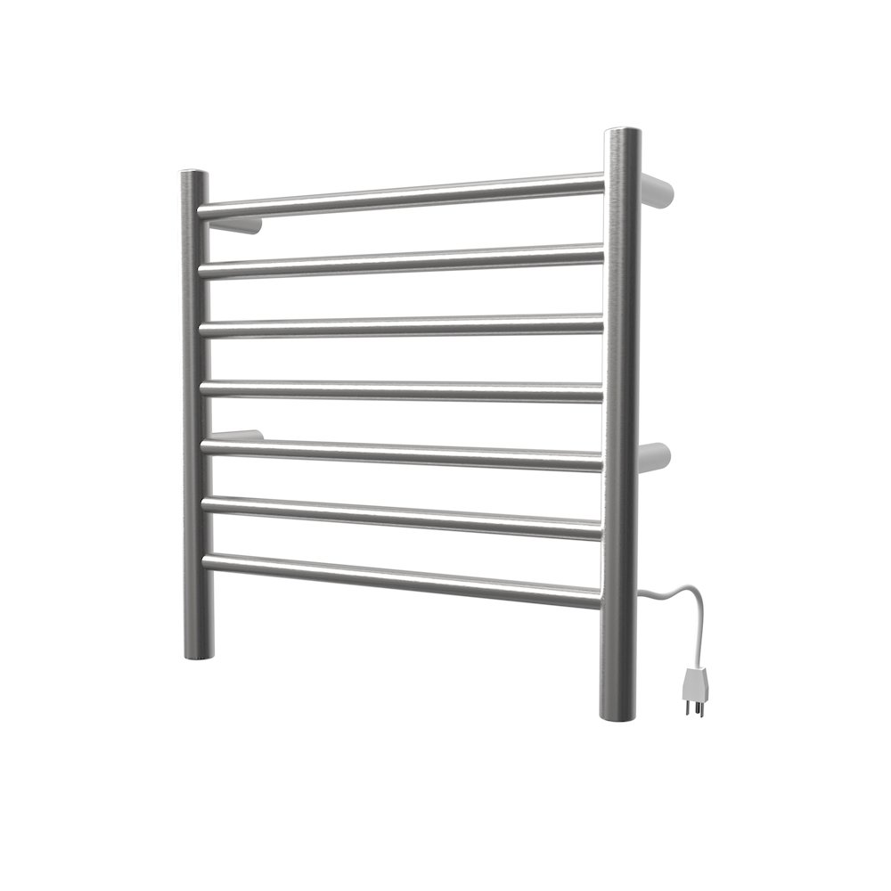 Radiant Small Hardwired + Plug-in Combo 7 Bar Towel Warmer in Brushed. Picture 1