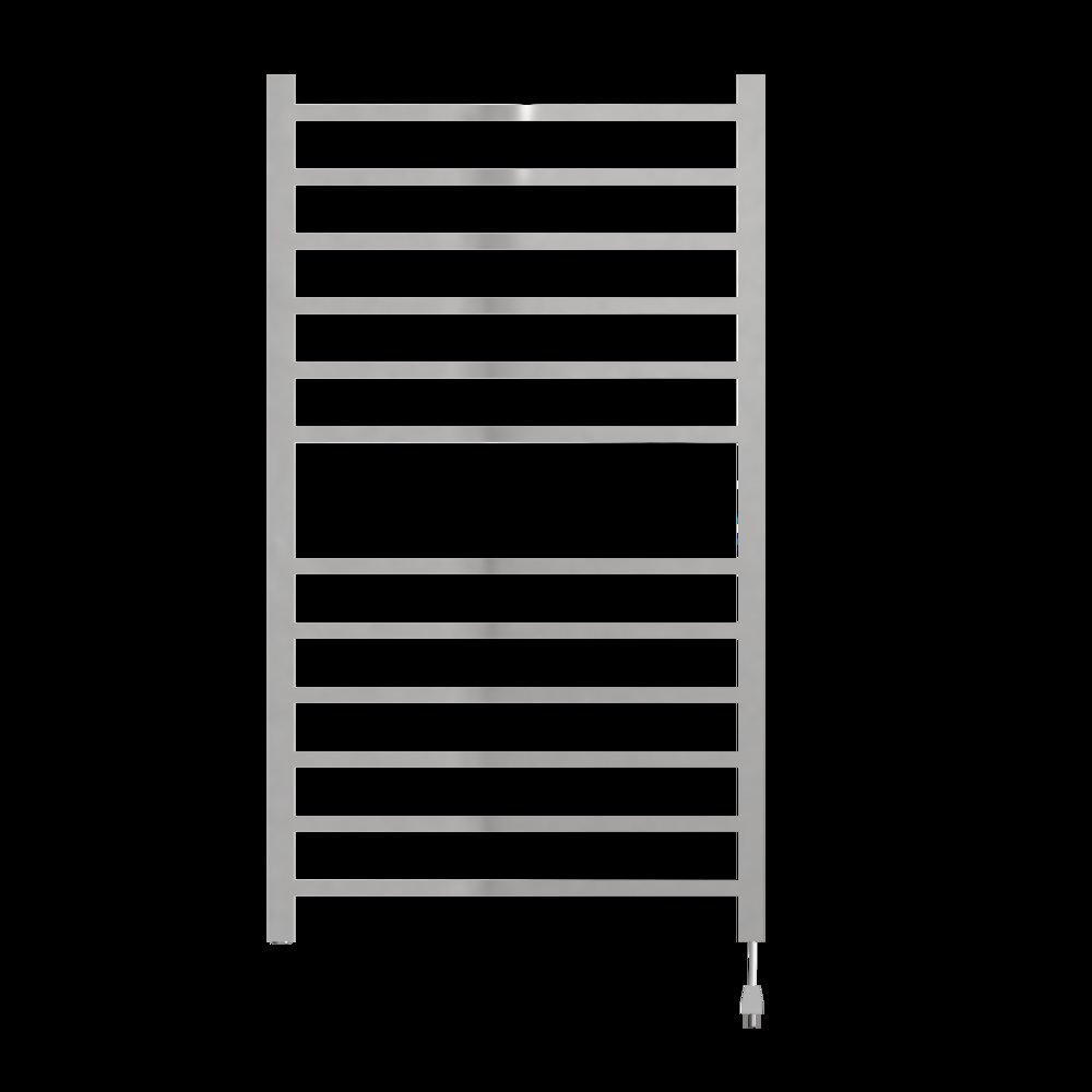 Radiant Large Square Hardwired + Plug-in Combo 12 Bar Towel Warmer in Polished. Picture 6