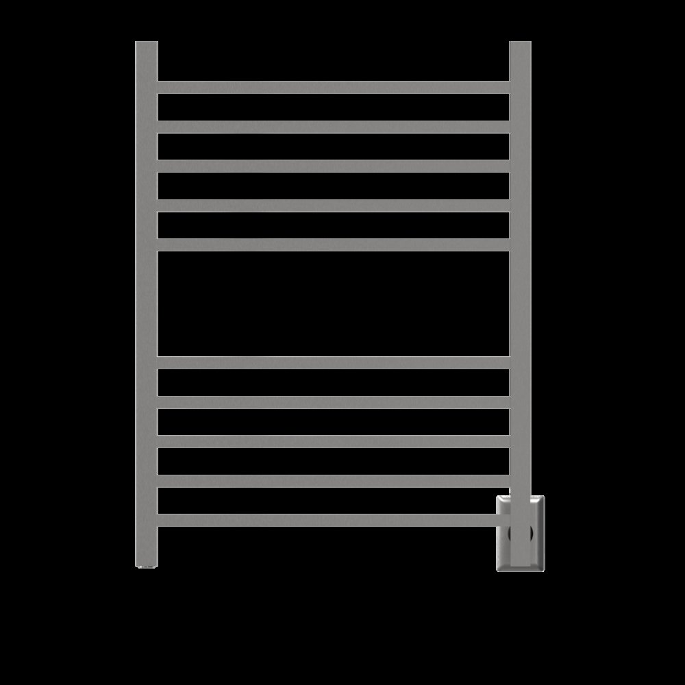 Radiant Square Hardwired + Plug-in Combo 10 Bar Towel Warmer in Brushed. Picture 9