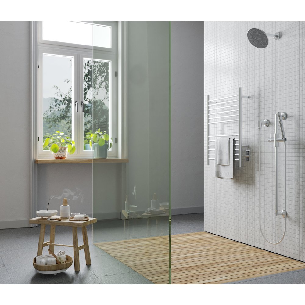 Cape Model 2332 12 Straight Bar Hardwired Towel Warmer in Brushed. Picture 7