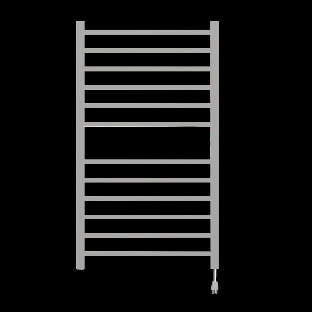 Radiant Large Square Hardwired + Plug-in Combo 12 Bar Towel Warmer in Brushed. Picture 6