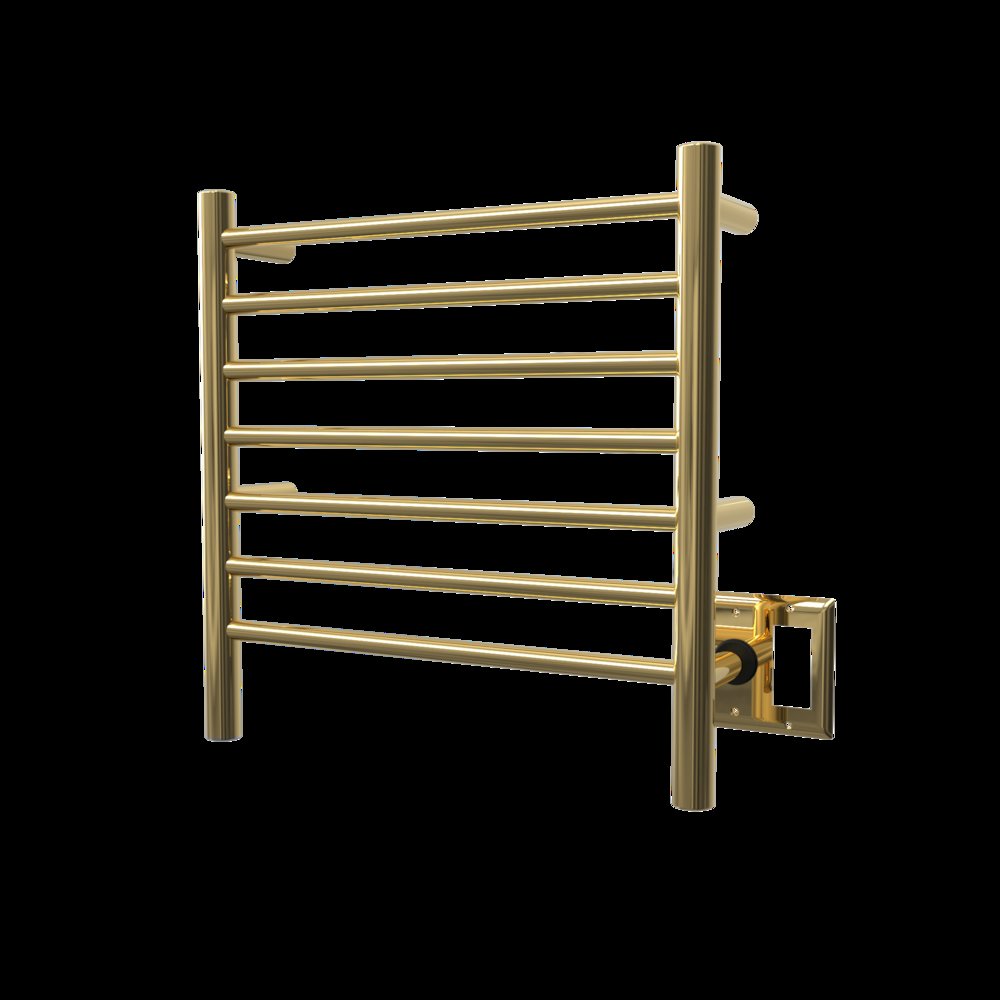 Radiant Small Hardwired + Plug-in Combo 7 Bar Towel Warmer in Polished Gold. Picture 8