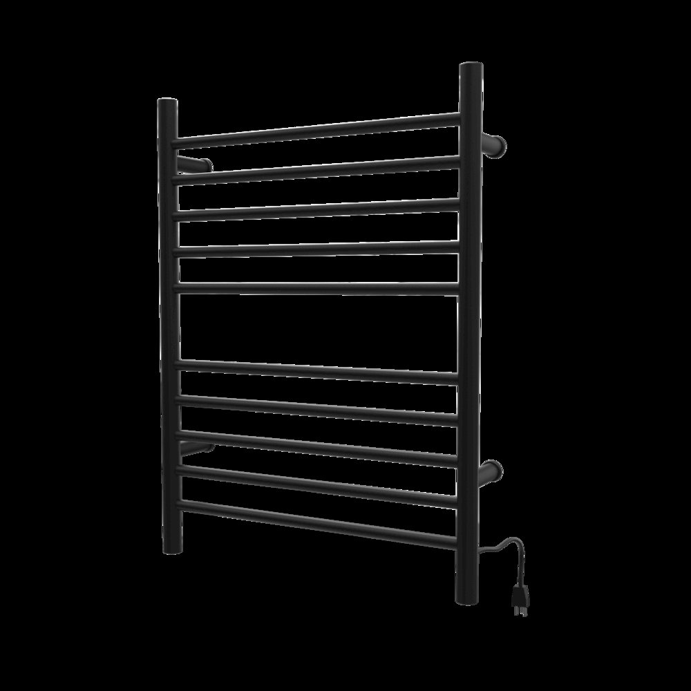Radiant Hardwired + Plug-in Combo Straight 10 Bar Towel Warmer in Matte Black. Picture 4